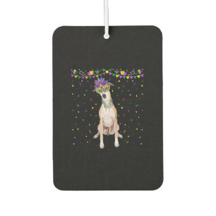 Funny Whippet Wearing Carnival Mask Mardi Gras Bea Air Freshener