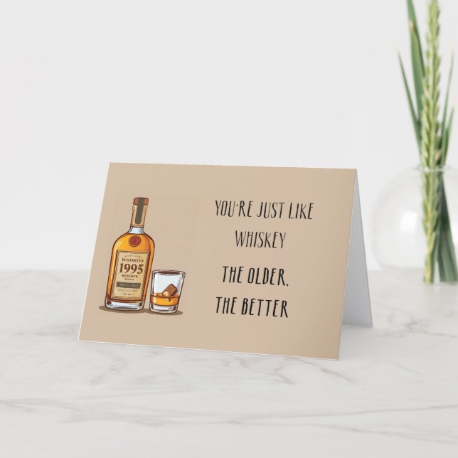 Funny Whiskey 30th Birthday Card (Front)