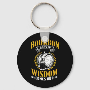Funny Whiskey Bourbon Drinking Gift For Whisky Fan Keychain