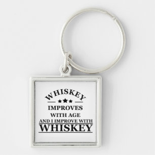 funny whiskey quote keychain