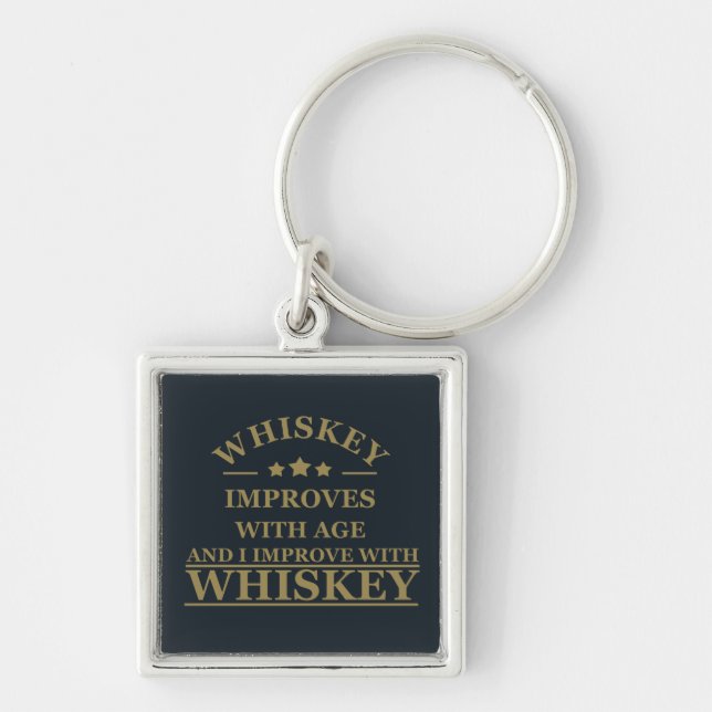 funny whiskey quote keychain (Front)