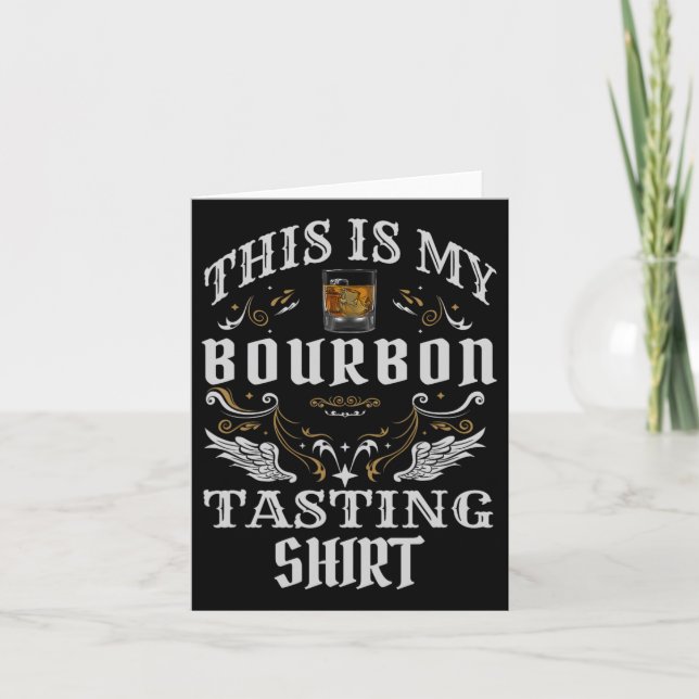 Funny Whiskey This Is My Bourbon Tasting  Card (Front)