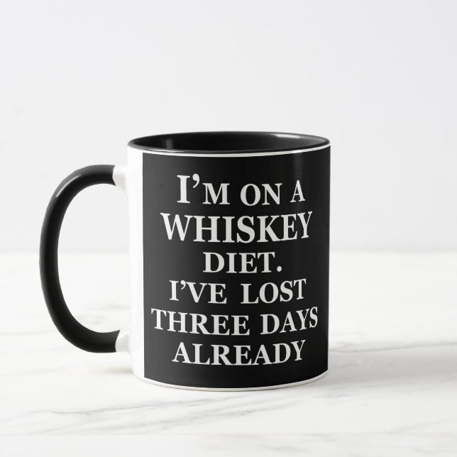 Funny whisky quotes humour whiskey sayings mug (Left)