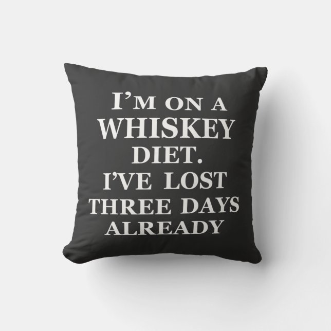 Funny whisky quotes humour whiskey sayings throw pillow (Front)