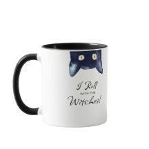 Funny White and Black Cat Coffee Mug