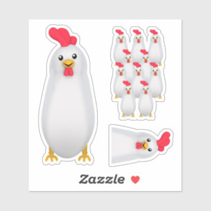  Funny White Chicken / Rooster