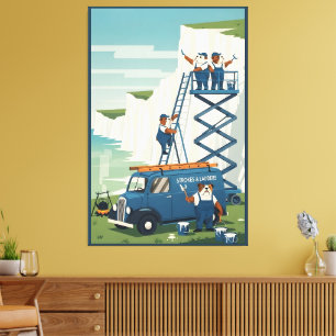 Funny White Cliffs of Dover Canvas Print
