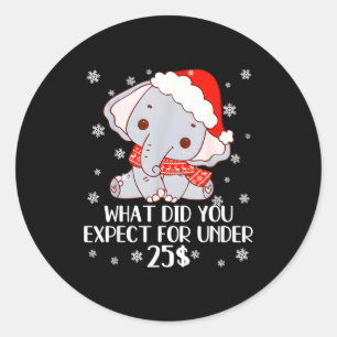 Funny White Elephant Pjs For Adults Under 15 20  Classic Round Sticker