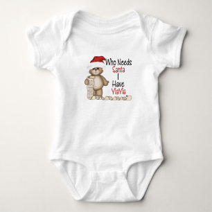 Funny Who Needs Santa Yiayia Baby Bodysuit