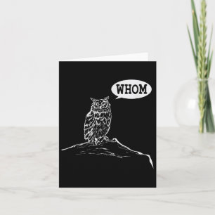 Funny Whom Owl Grammar Englieacher  Card