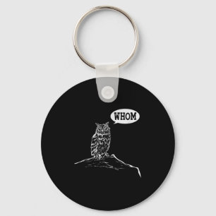 Funny Whom Owl Grammar Englieacher  Keychain