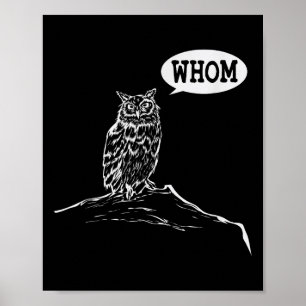 Funny Whom Owl Grammar Englieacher  Poster
