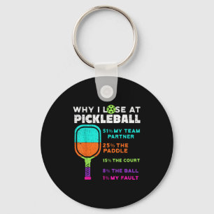 Funny Why I Lose At Pickleball Keychain