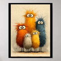 Funny Wide Eyed Cartoon Birds Art For Chicken Love