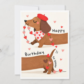 Funny Wiener Dog - Card Dachshund Birthday Card