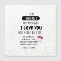 Funny Wife to Husband Humour Message on Anniversar