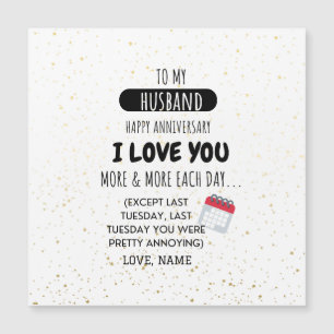 Funny Wife to Husband Humour Message on Anniversar