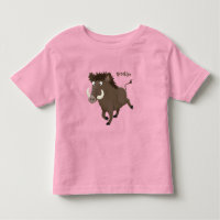 Funny wild boar razorback cartoon illustration
