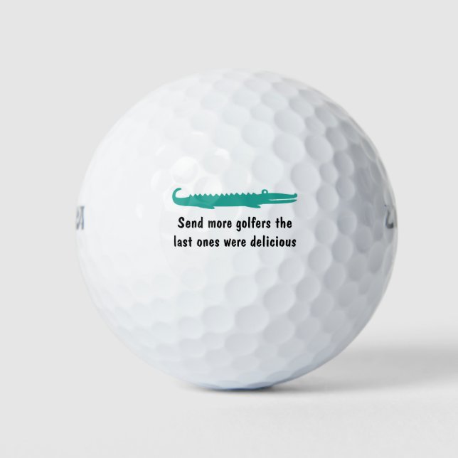 Funny Wild Gator Golf Balls (Front)