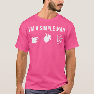 Funny Wild Squirrel Hunting Hunter Simple Man T-Shirt