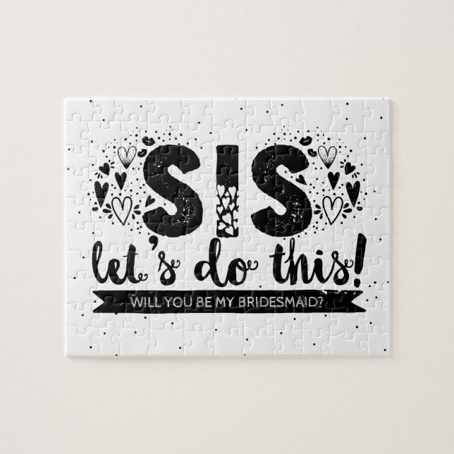 Funny Will You Be My Bridesmaid Proposal Jigsaw Puzzle (Horizontal)