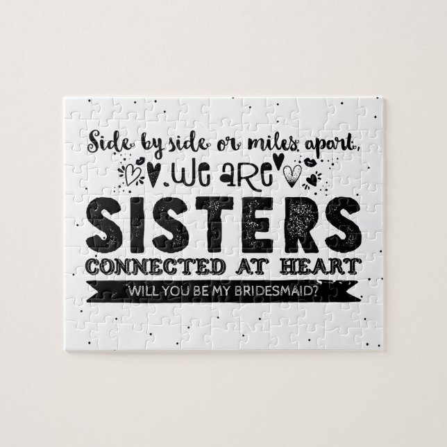 Funny Will You Be My Bridesmaid Proposal Jigsaw Puzzle (Horizontal)