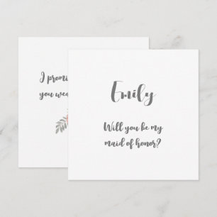 Funny Will You Be My Maid Of Honour Note Card