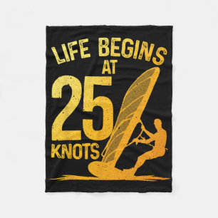Funny Windsurfing Art For Men Women Wind Surfing W Fleece Blanket