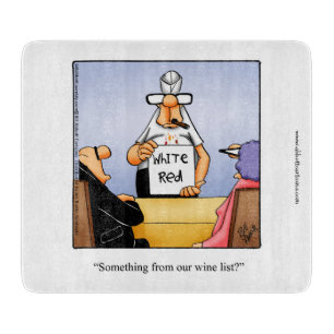 Funny Wine And Cheese Humour Glass Cutting Board