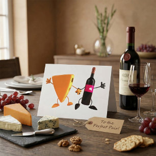 Funny Wine and Cheese Party Card