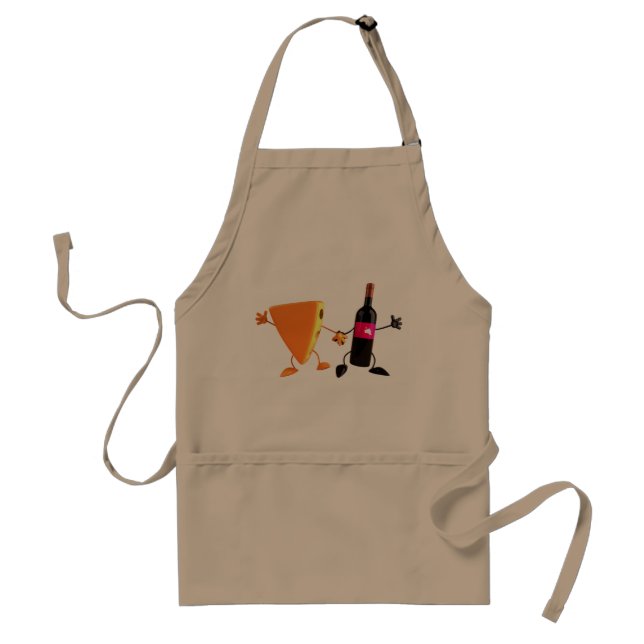 Funny Wine and Cheese Party Standard Apron (Front)