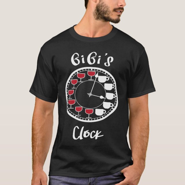 Funny Wine and Coffee Tees for Women  GiGi's Clock (Front)