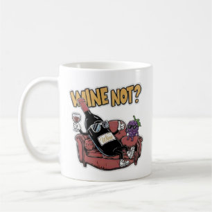 Funny Wine and Grapes Coffee Mug