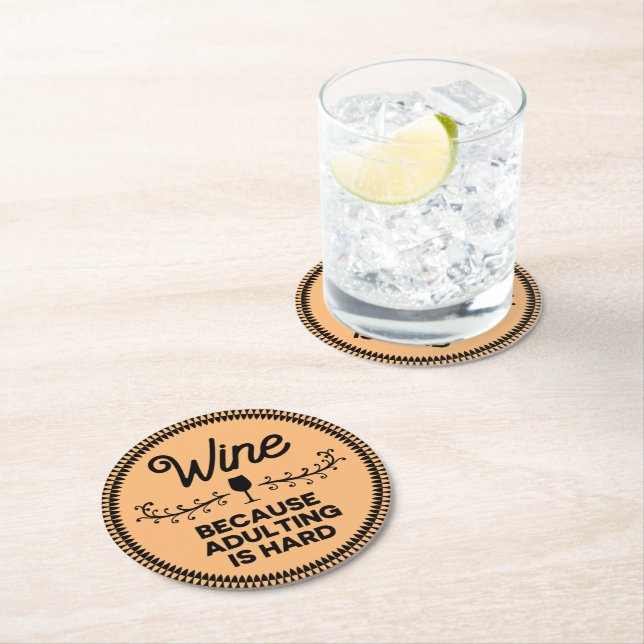 Funny Wine, Beer, bar, party coasters (Insitu)