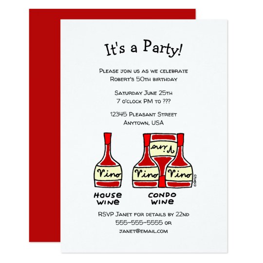 Funny Wine Birthday Party Invitations Zazzle Ca