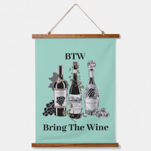 Funny Wine Bottles Hanging Tapestry