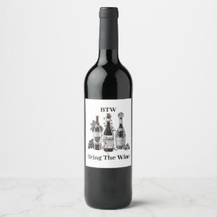 Funny Wine Bottles Label