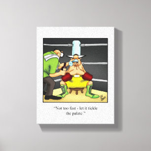 Funny Wine / Boxing Humour Canvas Print