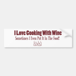 Funny Wine Design Bumper Sticker