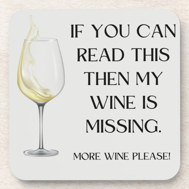 FUNNY WINE DRINKER GIFT COASTER (Front)