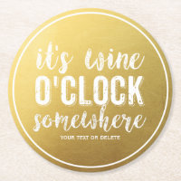 Funny Wine Drinkers Vintage Typography Gold