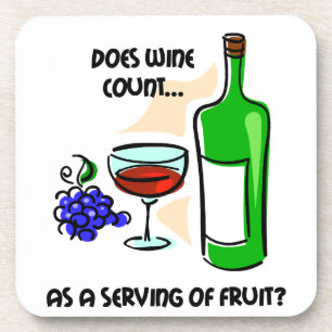 funny wine drinking coaster
