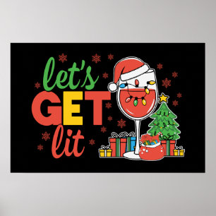Funny wine drinking party poster