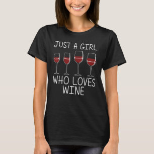 Funny Wine For Girls Kids Red Wine Wine Glass Alc T-Shirt