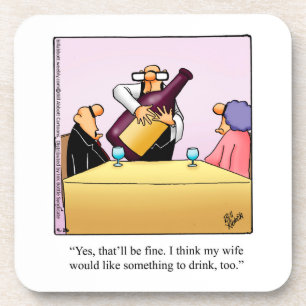 Funny Wine Humour Coaster Set