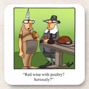 Funny Wine Humour Coaster Set