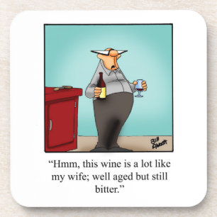 Funny Wine Humour Coaster Set