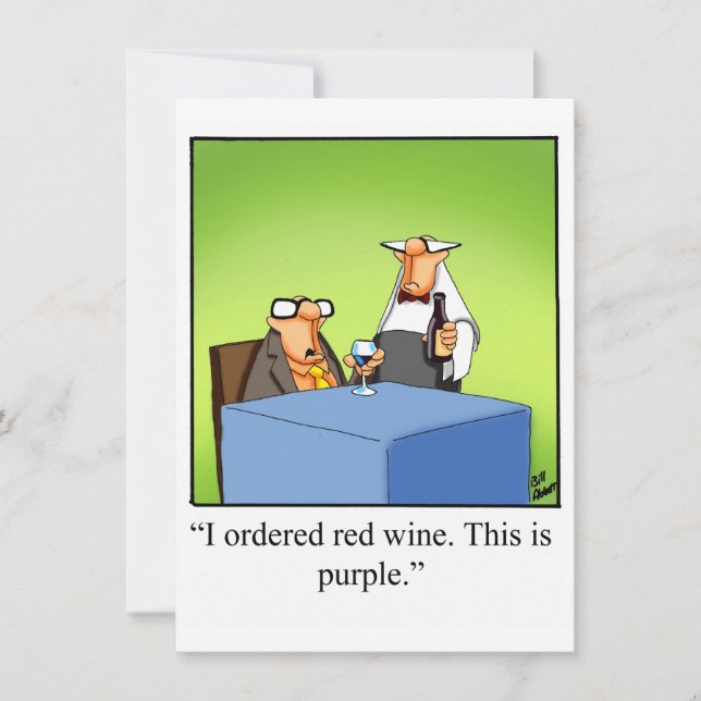 Funny Wine Humour Party Invitations (Front)