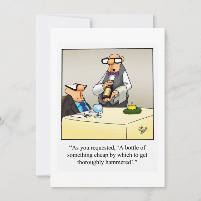 Funny Wine Humour Party Invitations (Front)