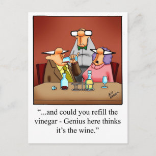 Funny Wine Humour Postcard "Spectickles"